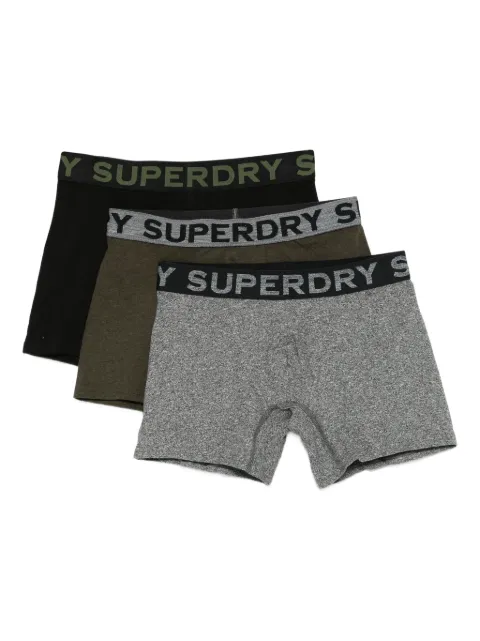 Superdry logo-waistband briefs (pack of three)