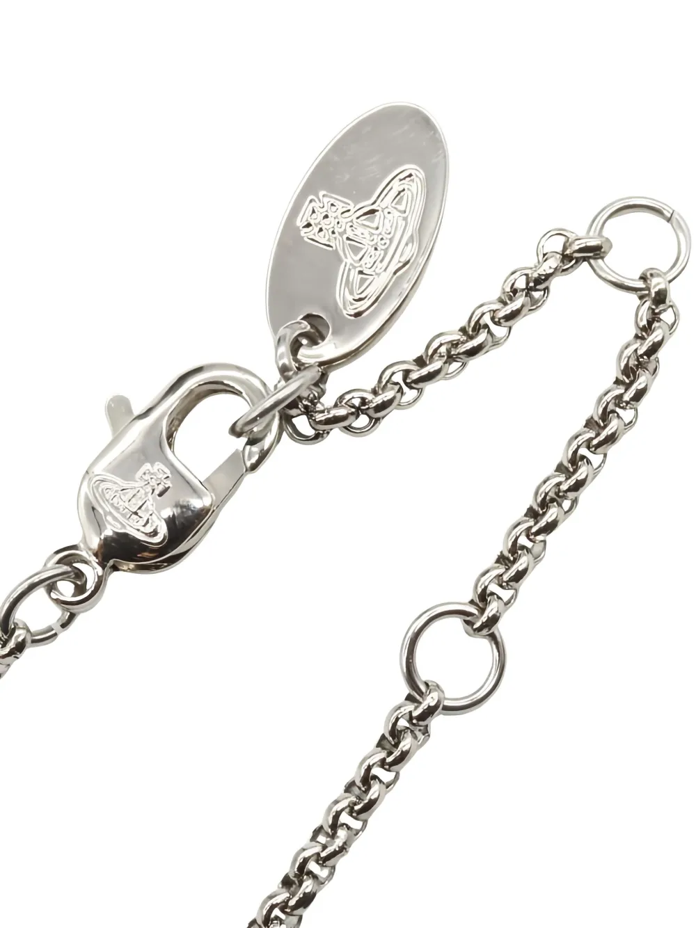 Pre-owned Vivienne Westwood 2020s Orb-pendant Necklace In Silver