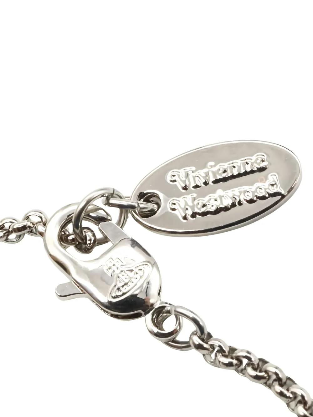 Pre-owned Vivienne Westwood 2020s Orb-pendant Necklace In Silver