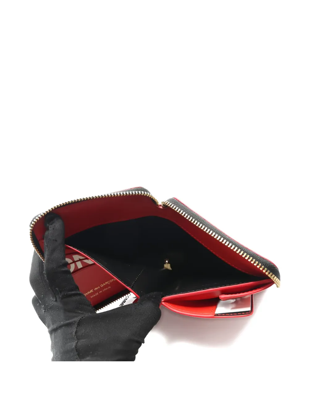 Pre-owned Comme Des Garçons Logo Wallet In Red