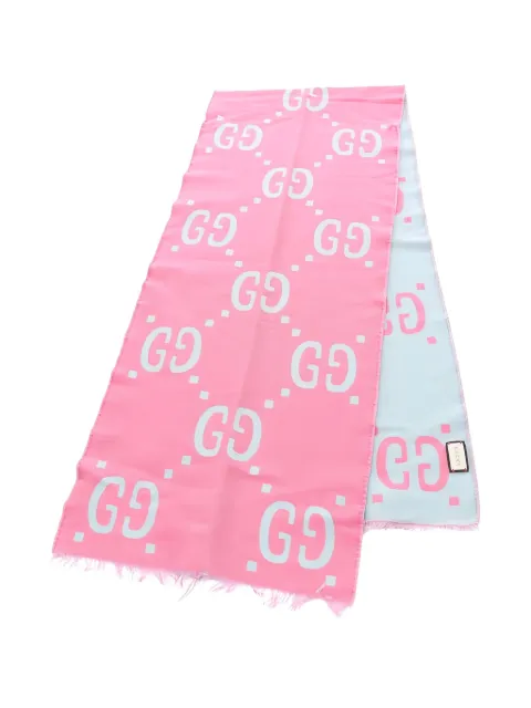 Gucci Pre-Owned GG-jacquard fringed scarf