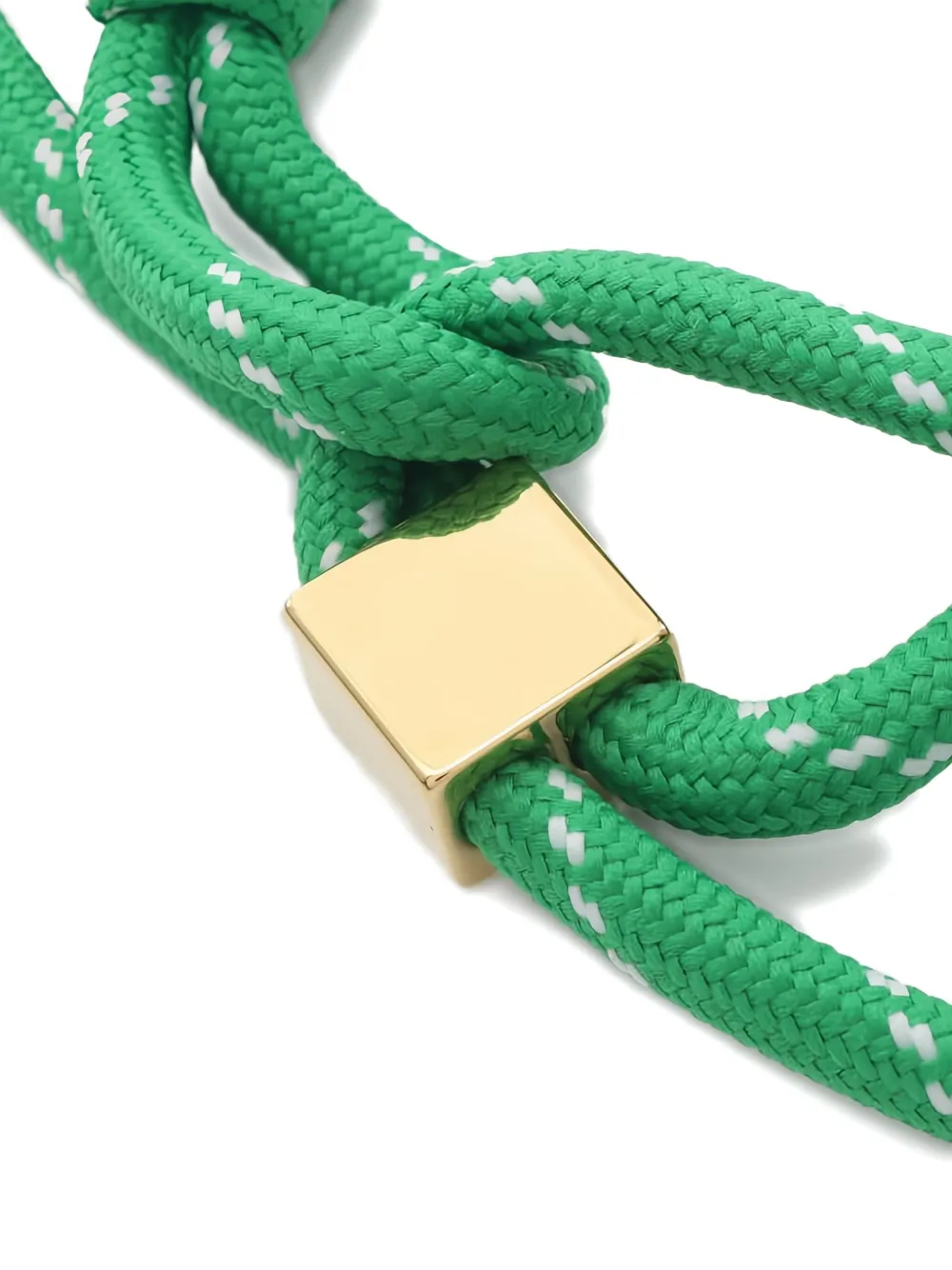 Pre-owned Miu Miu Logo-charm Bracelet In Green