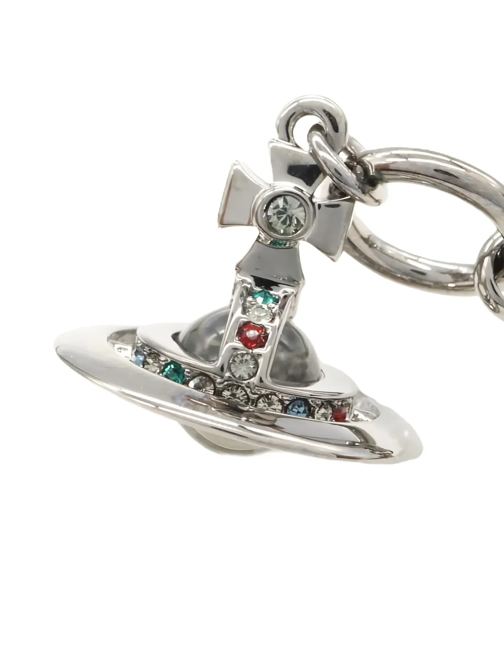 Pre-owned Vivienne Westwood Orb-charm Chain Bracelet In Silver