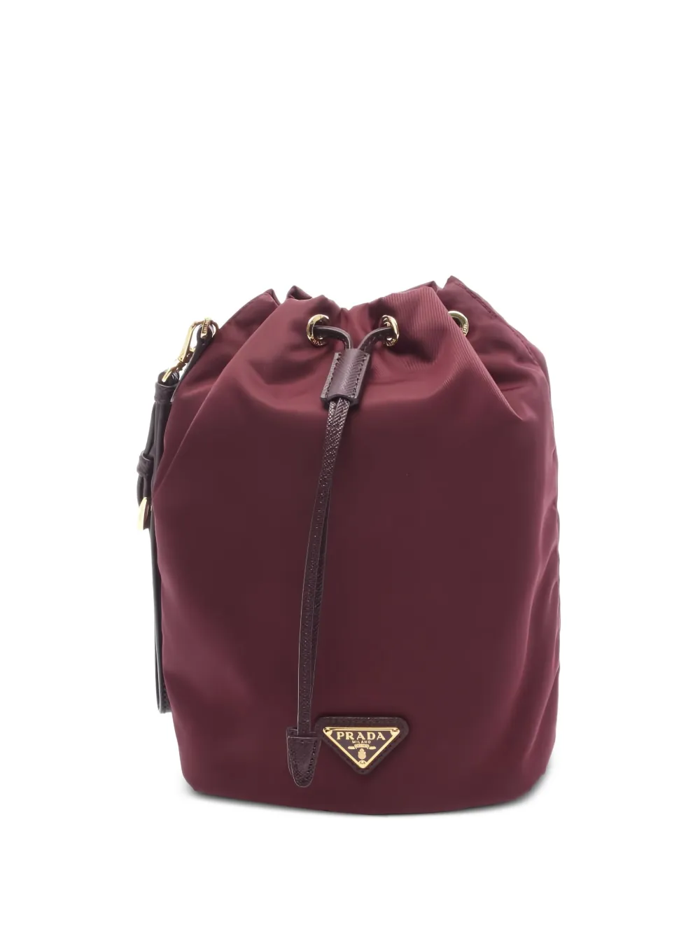 Prada Pre-Owned Re-Nylon triangle-logo pouch | Red | Image 1