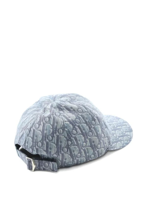 Christian Dior Pre-Owned Trotter Canvas Cap | Blue | FARFETCH
