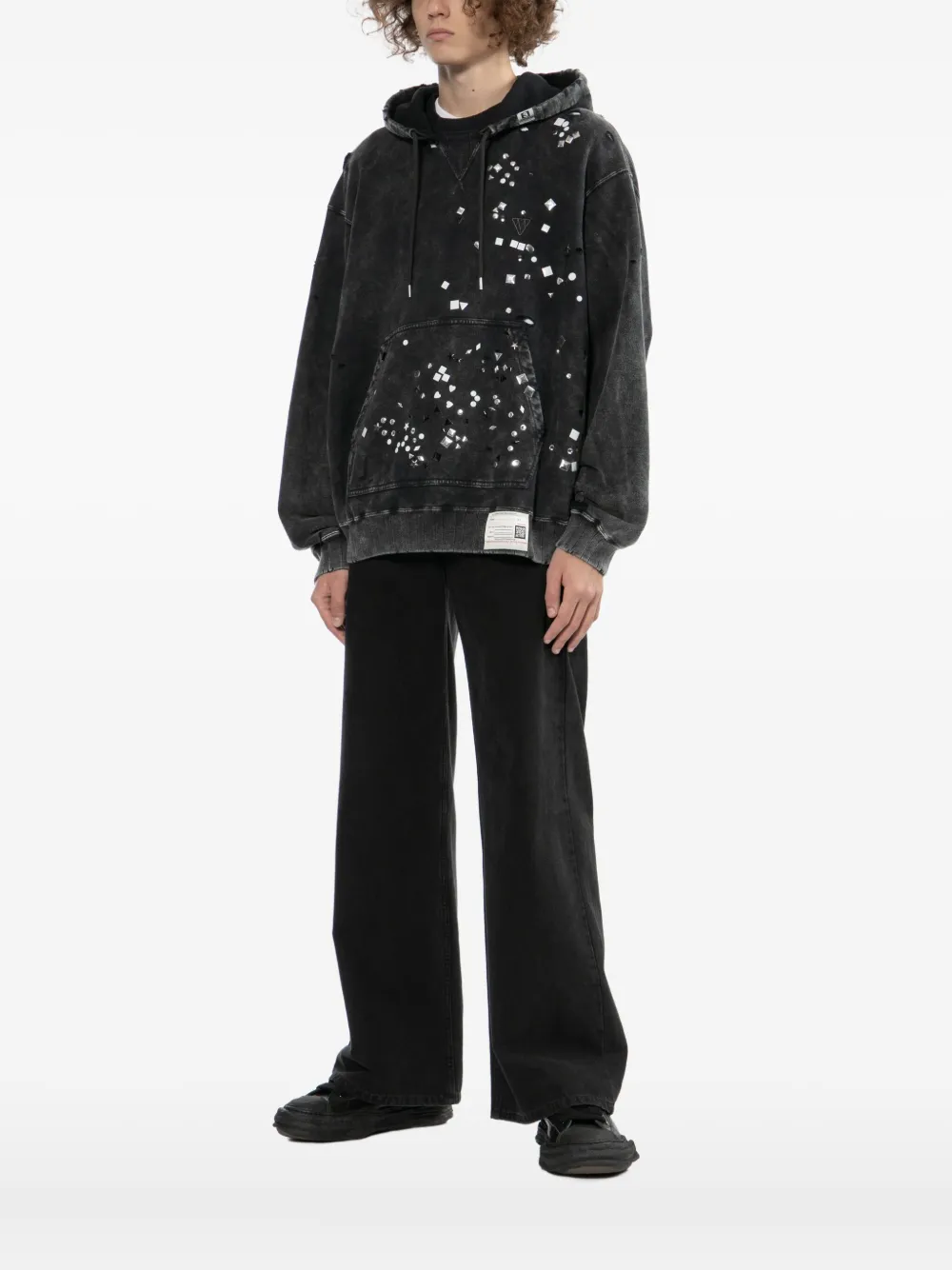 Miharayasuhiro Jeansjacke Im Distressed-look In Black