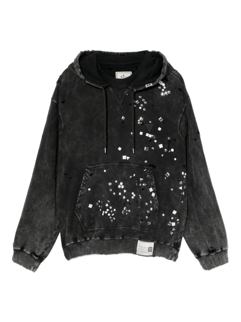 Maison MIHARA YASUHIRO distressed denim jacket | Black | Image 1