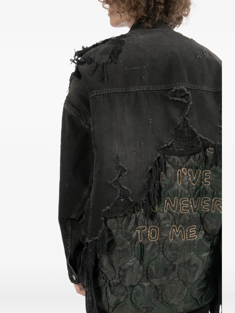 Maison MIHARA YASUHIRO Gerafeld denim jack Zwart