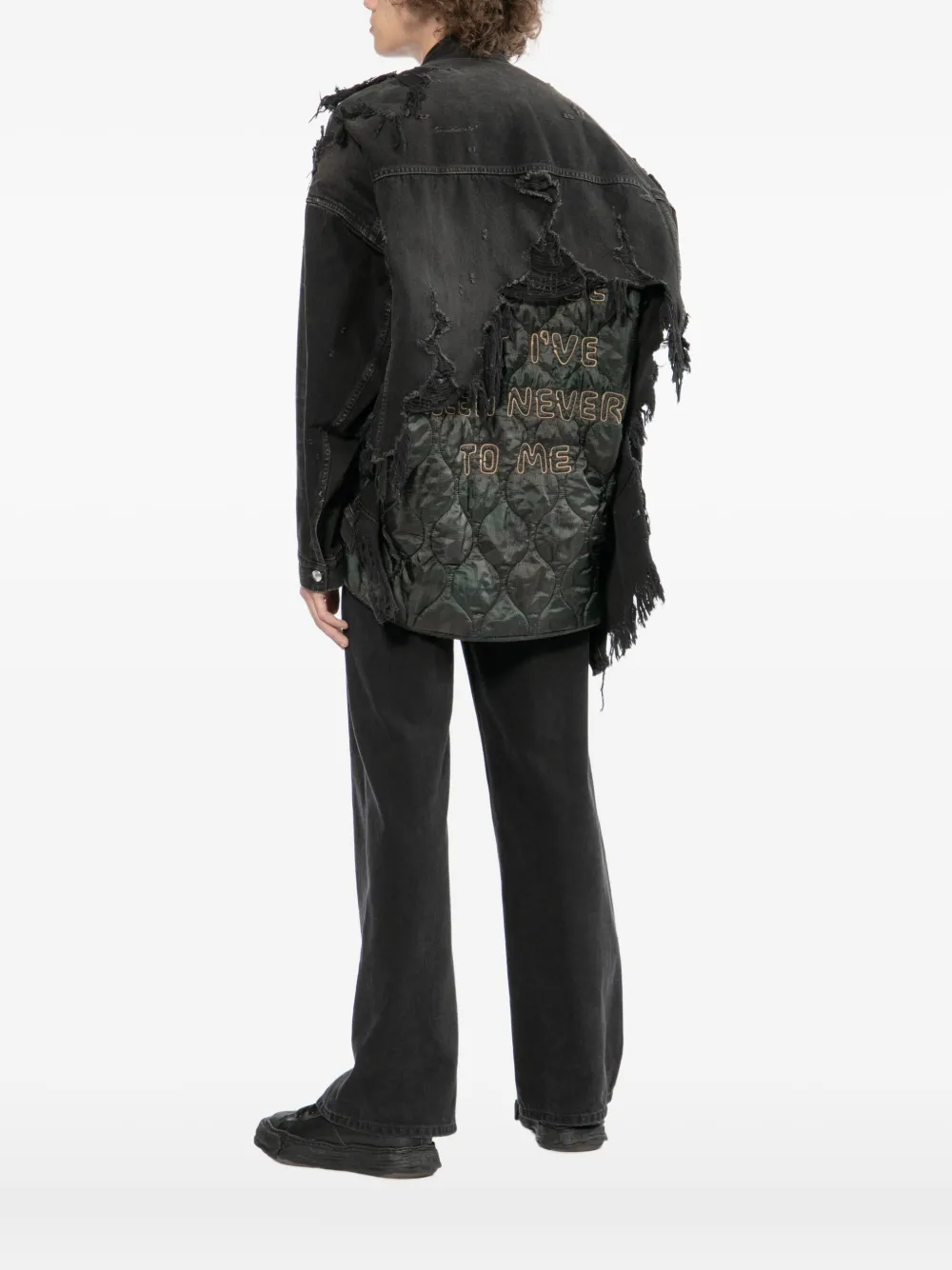 Maison MIHARA YASUHIRO Gerafeld denim jack Zwart