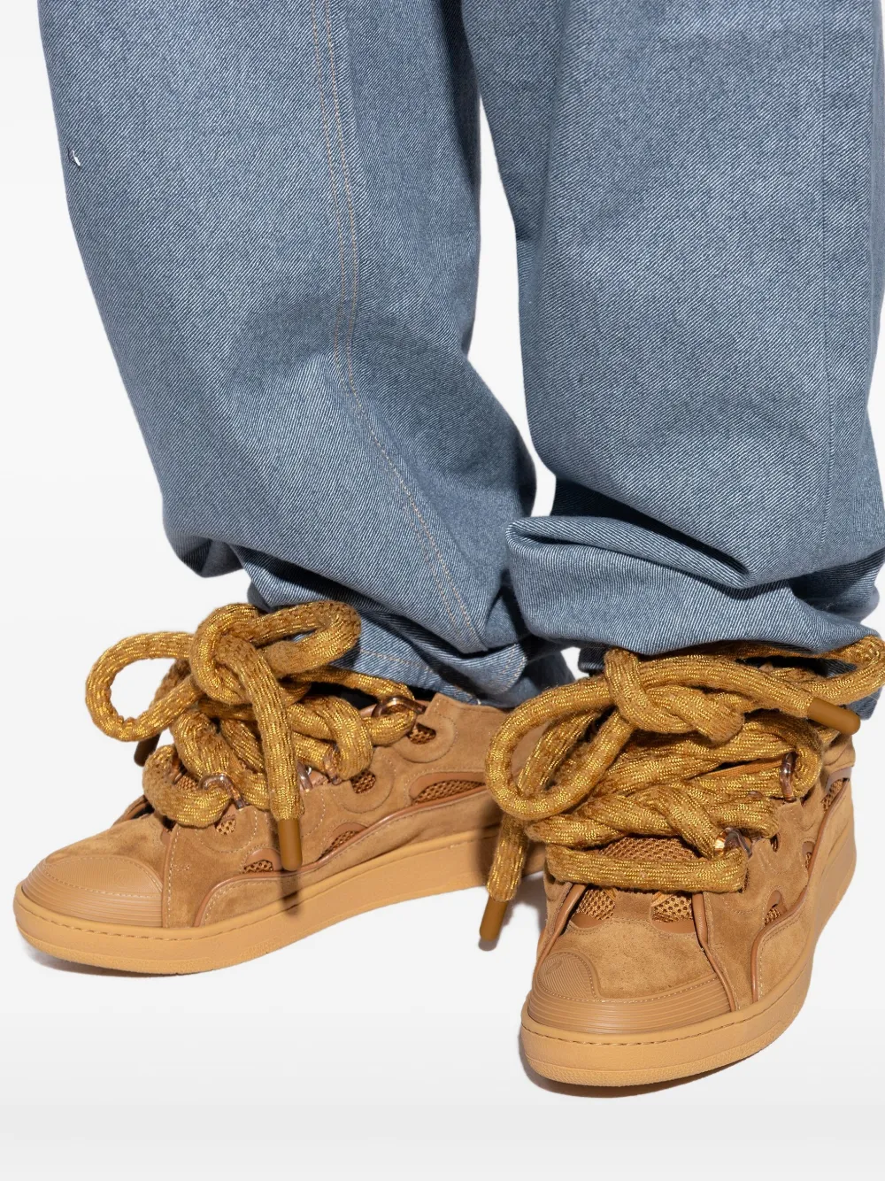 Lanvin Geknoopte sneakers Bruin