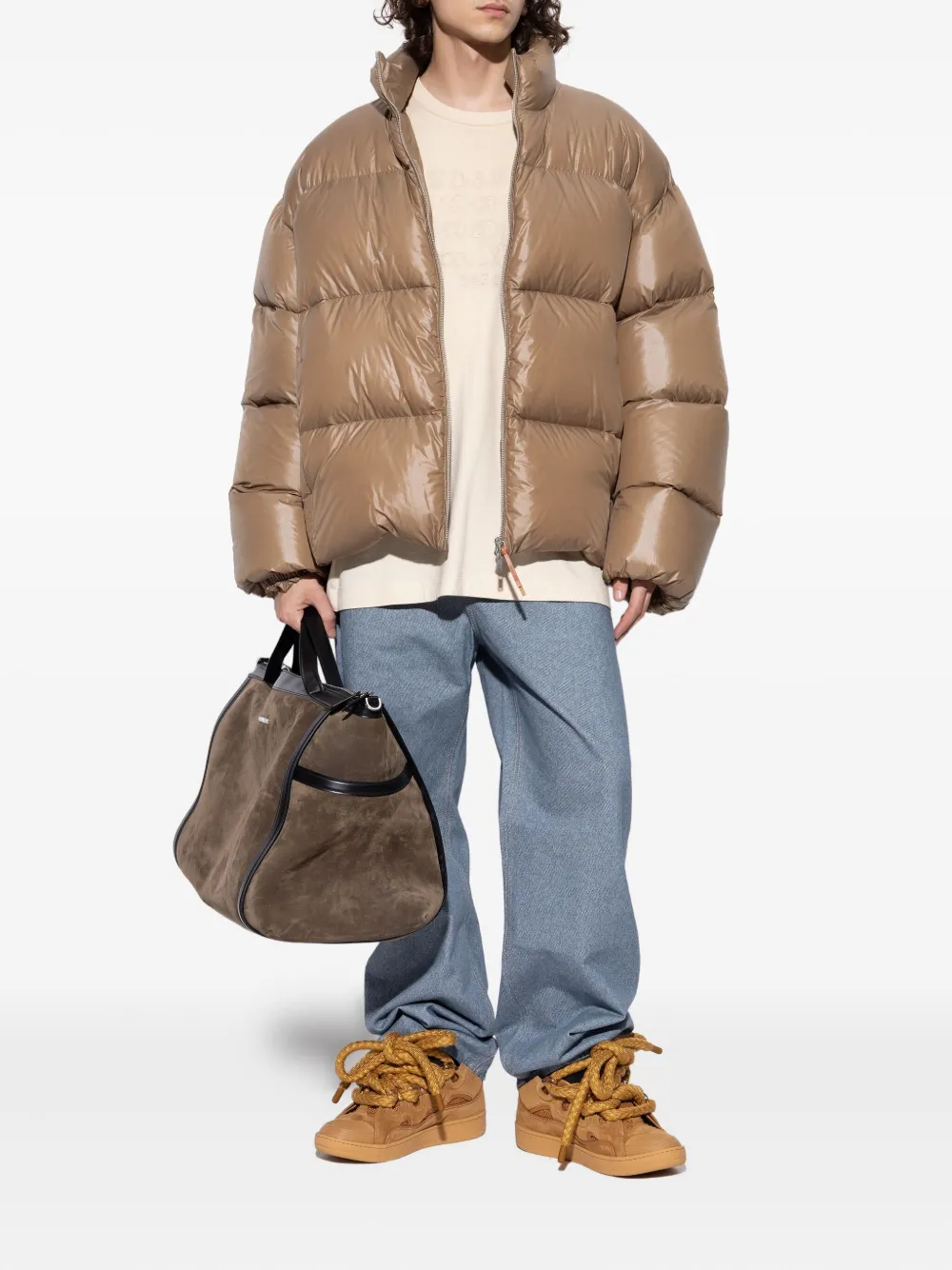 Lanvin Geknoopte sneakers Bruin