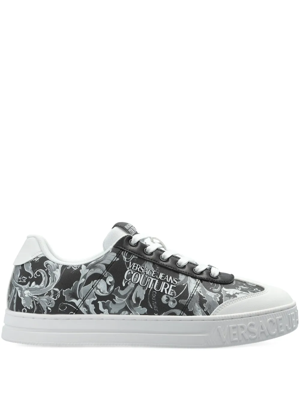 Versace Jeans Couture Sneakers met bloemenprint Zwart
