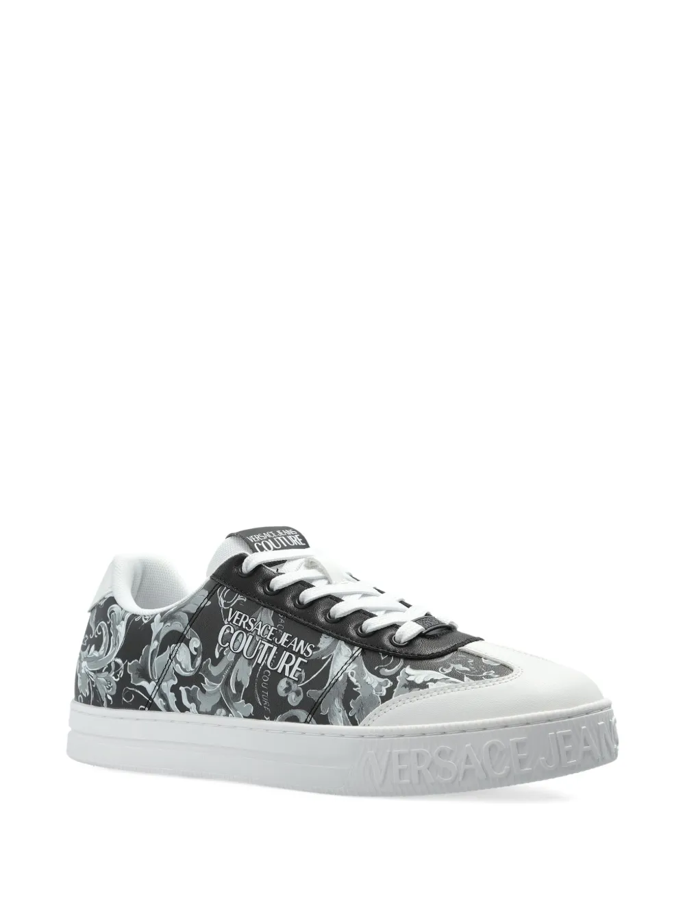 Versace Jeans Couture Sneakers met bloemenprint Zwart
