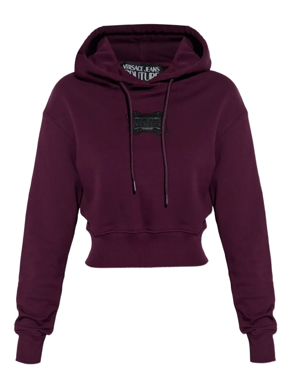 Versace Jeans Couture logo-patch hoodie - Viola