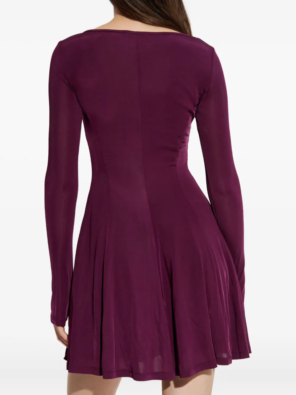 Versace Jeans Couture Mini-jurk met lange mouwen en uitgesneden details Rood