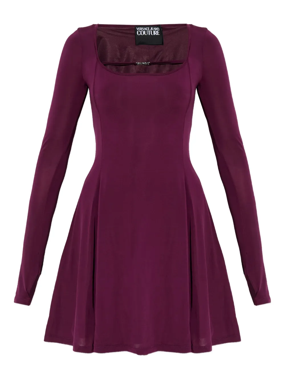 Versace Jeans Couture long-sleeve cut-out mini dress - Rosso