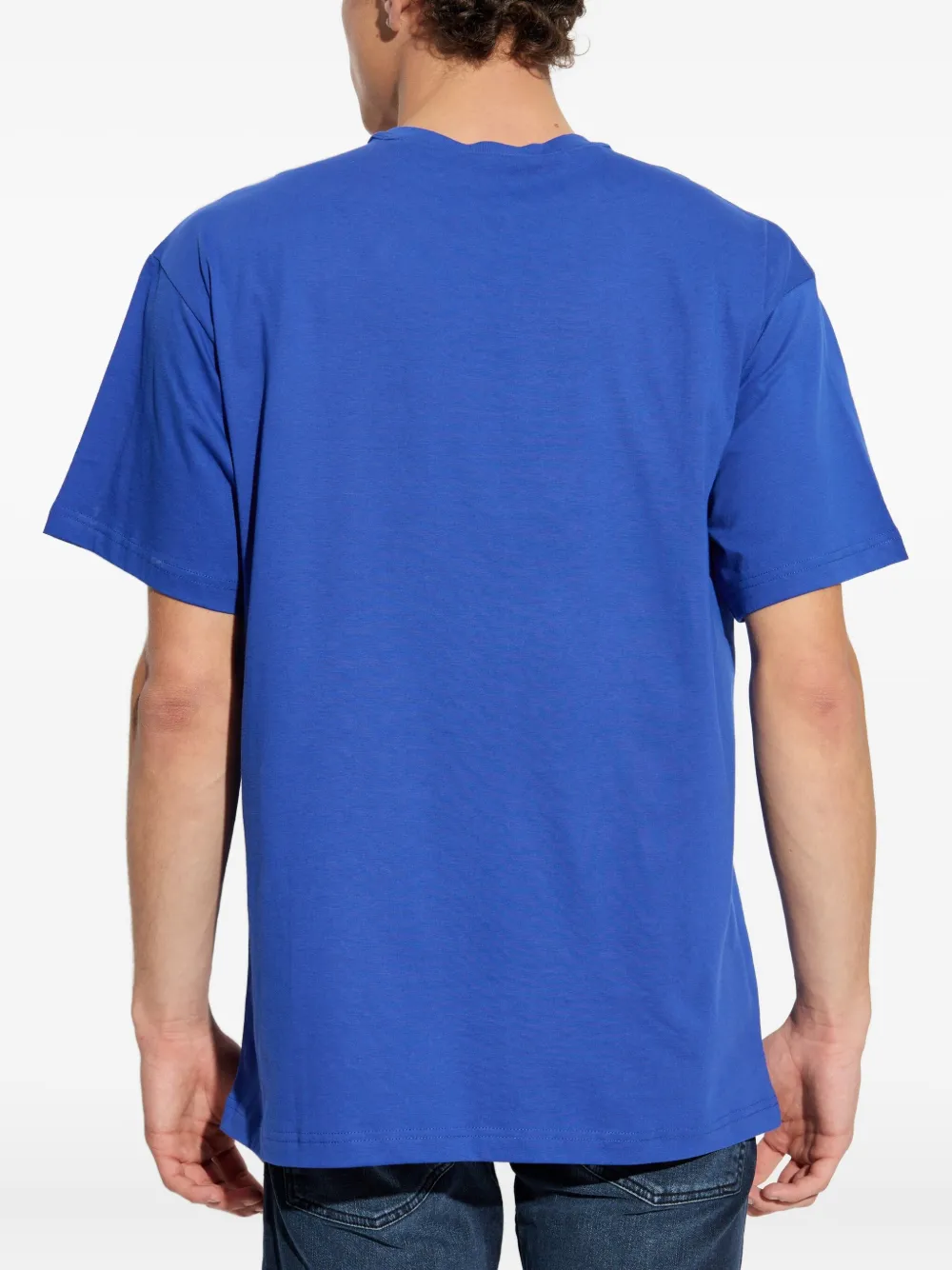 Versace Jeans Couture T-shirt met logo-applicatie Blauw