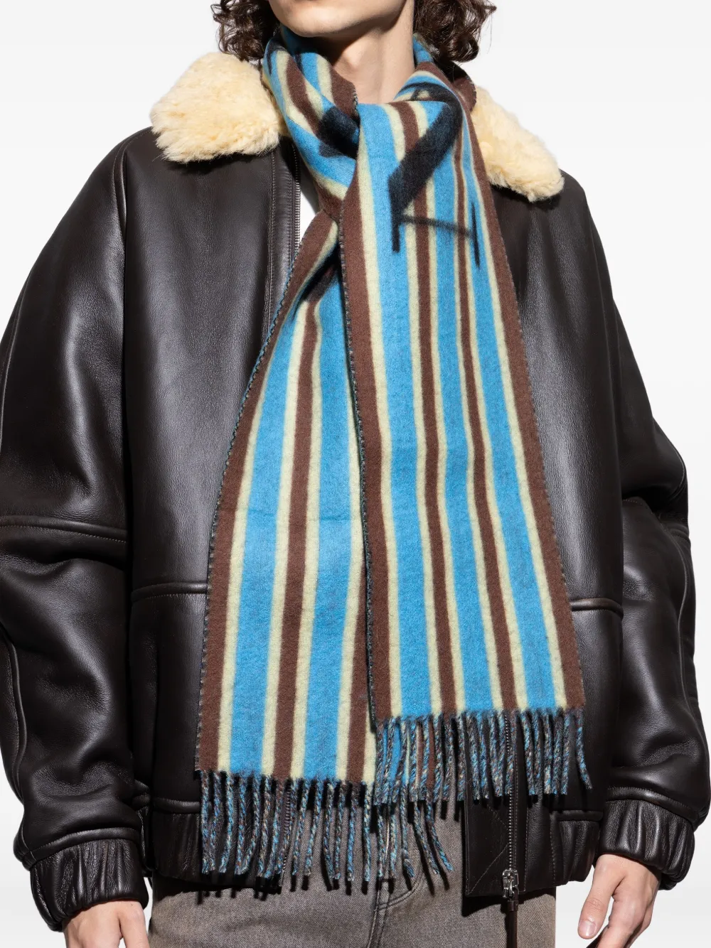 Lanvin Gestreepte sjaal Blauw