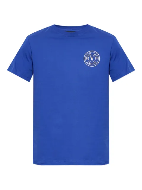 Versace Jeans Couture playera de algodón con logo estampado