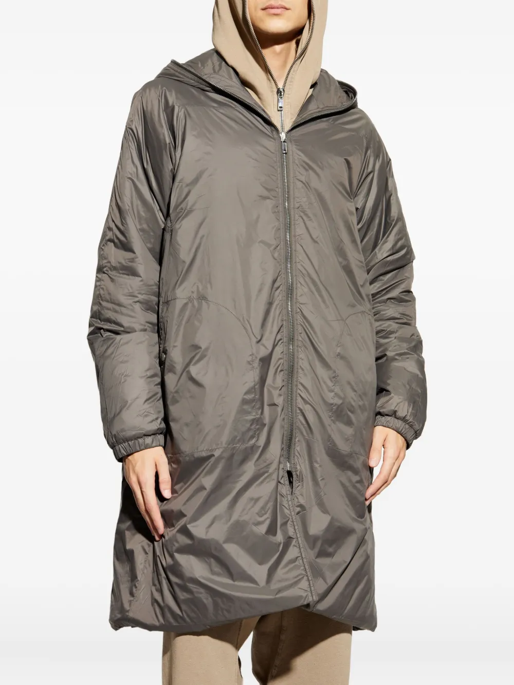 Rick Owens Drkshdw Long-sleeved Cotton Jacket In Gray