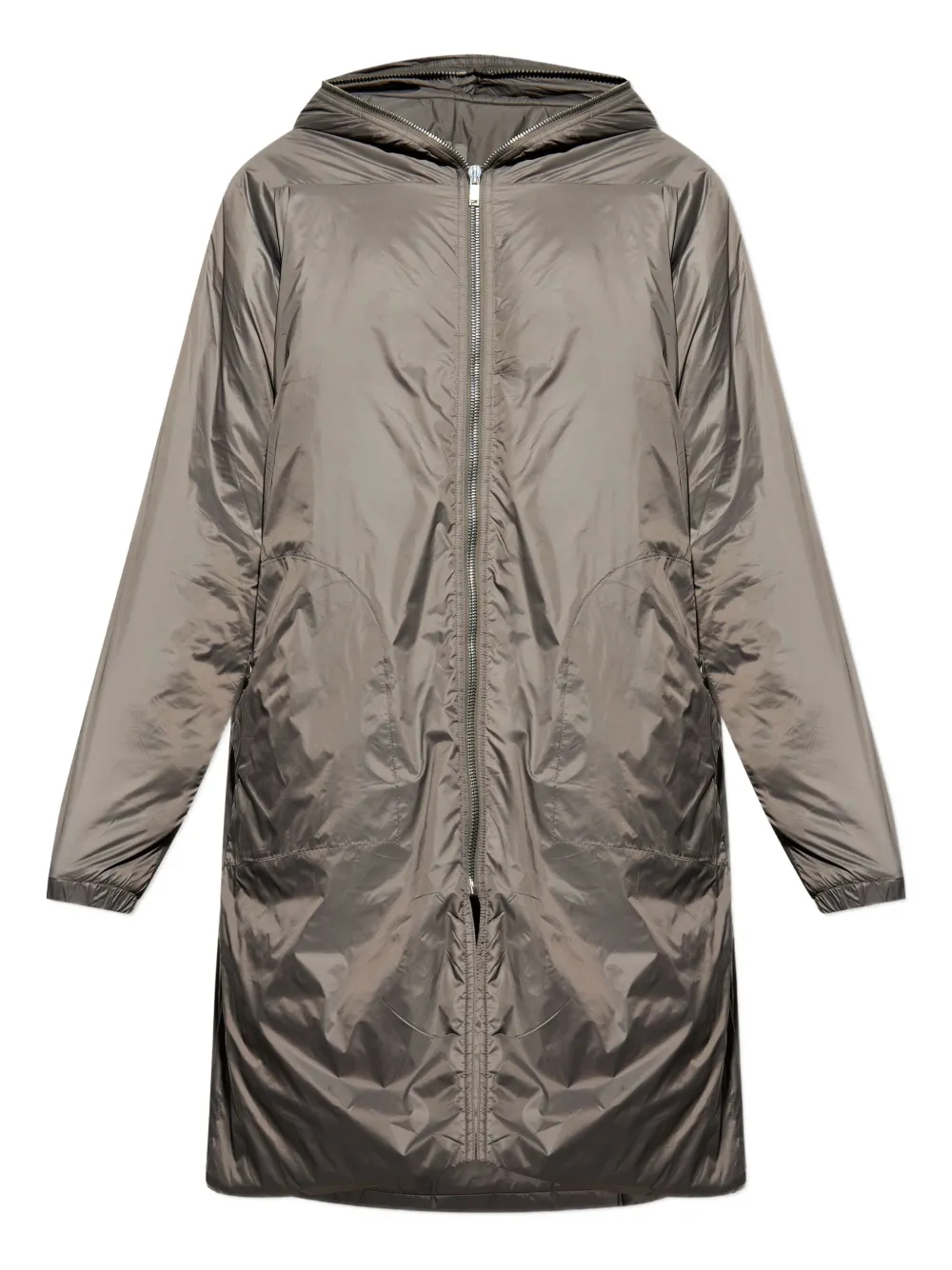 Rick Owens DRKSHDW abrigo con capucha y cierre | gris | Image 1