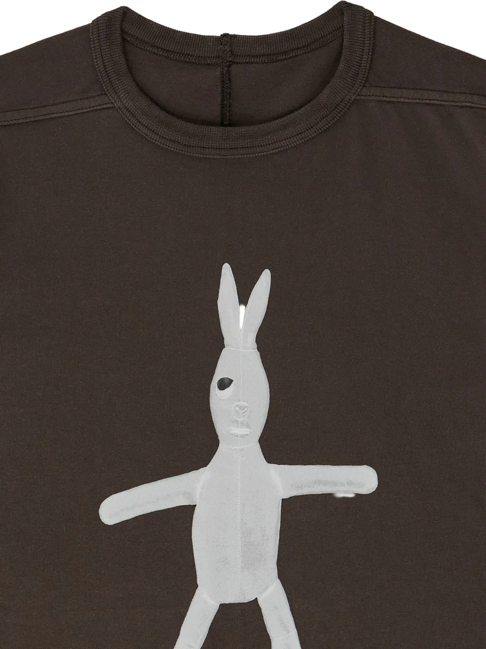 Rick Owens Graphic-print Long-sleeve T-shirt In Brown