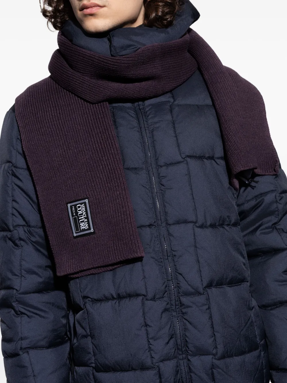 Versace Jeans Couture Sjaal met logopatch Paars