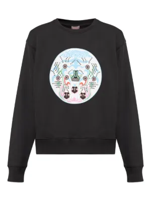 LOEWE Embroidered Logo Sweatshirt | Black | FARFETCH