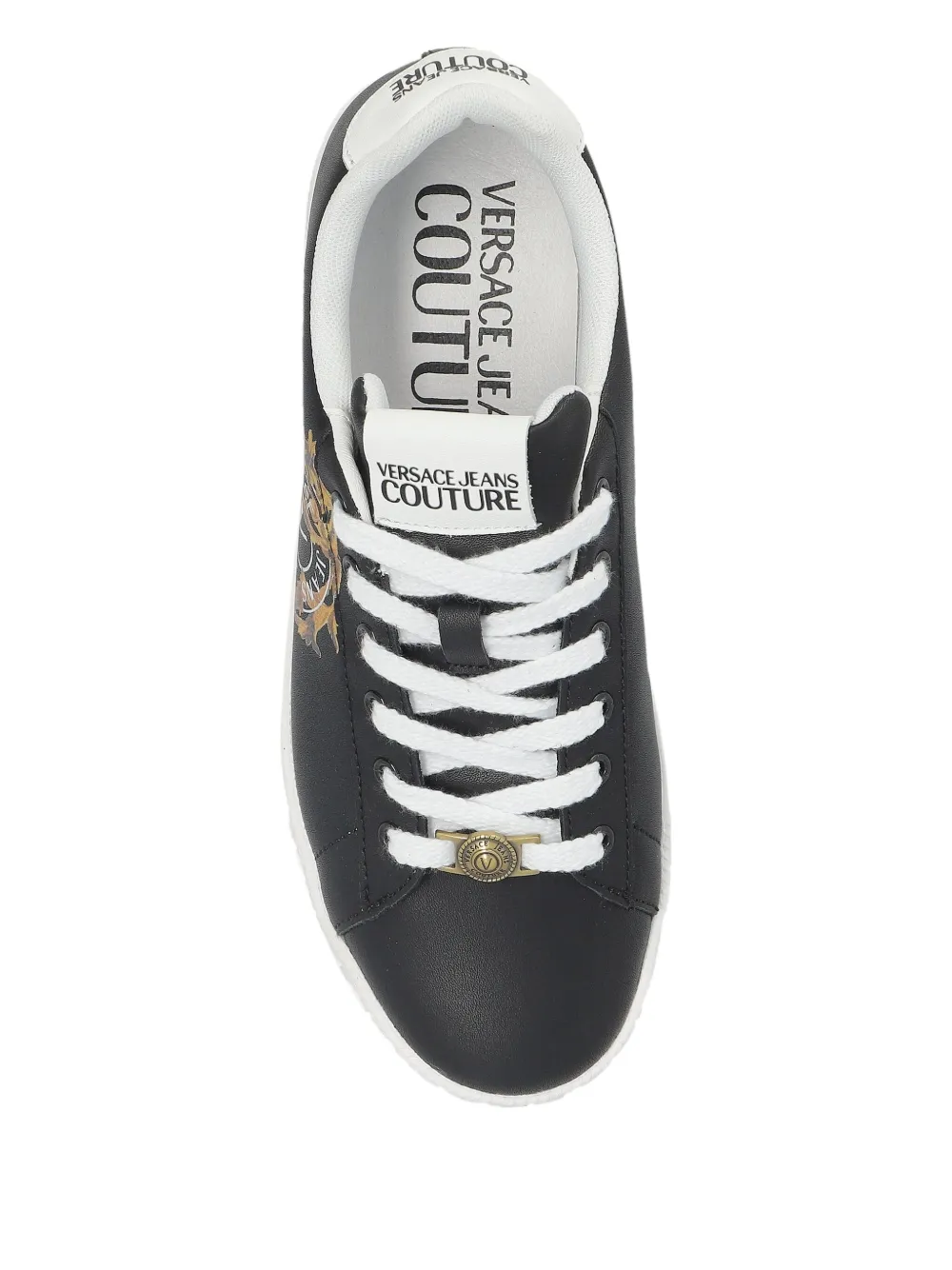 Versace Jeans Couture Sneakers met logoprint Zwart