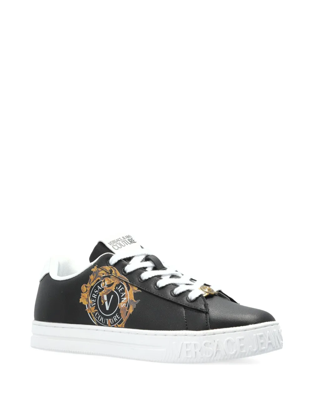Versace Jeans Couture logo-print sneakers - Zwart