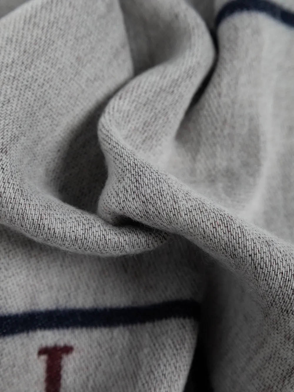 Lanvin Sjaal met logodetail en franje Blauw