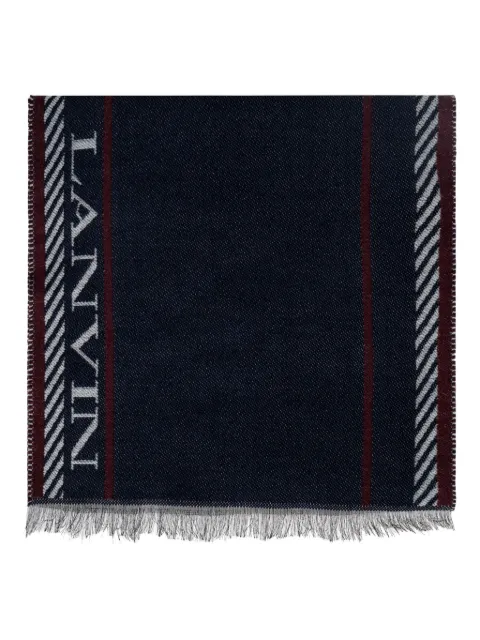 Lanvin mascada con flecos y detalle del logo