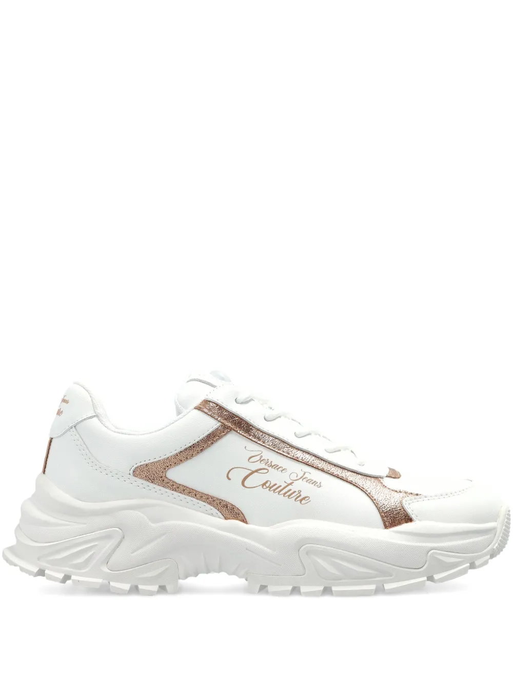 Versace Jeans Couture Sneakers met glitterdetail Wit