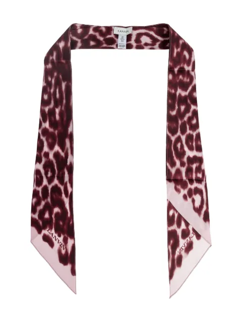 Lanvin mascada con estampado de leopardo