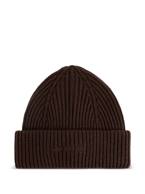 Lanvin bonnet côtelé à logo