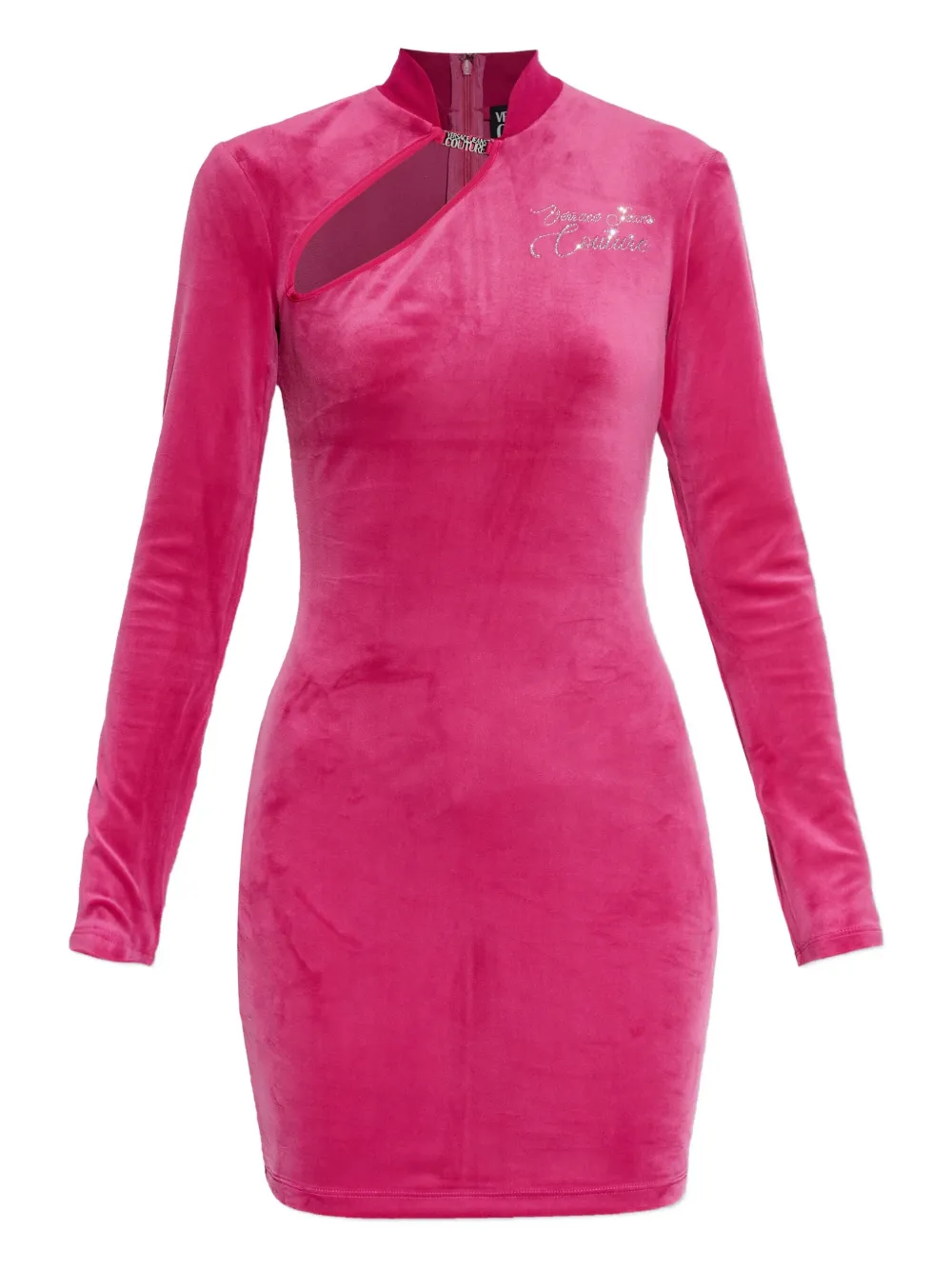 Versace Jeans Couture cut-out long-sleeve mini dress - Rosa