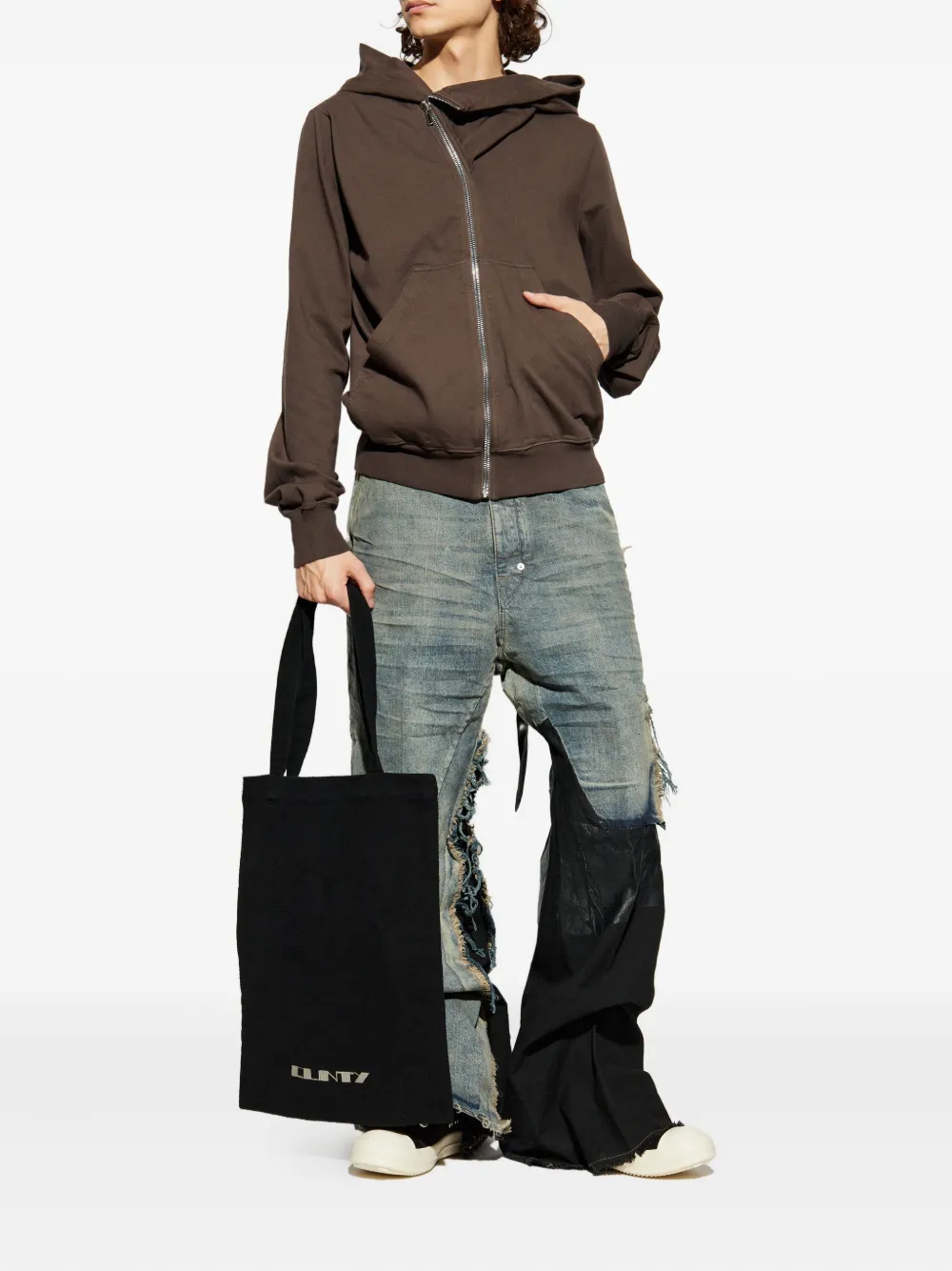 Rick Owens Joris ripped-panel jeans - Blauw