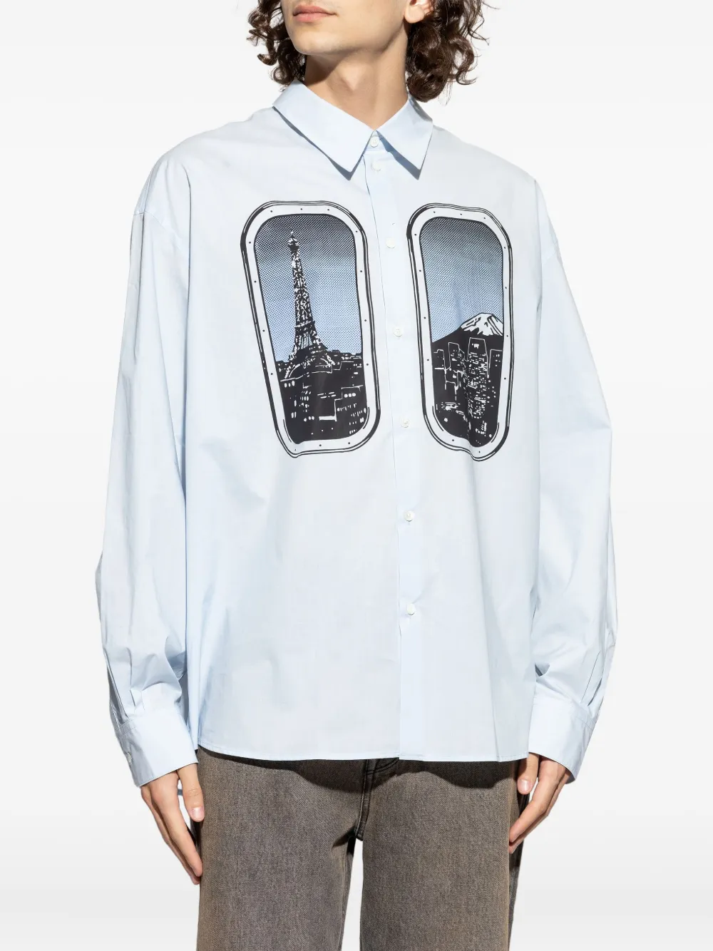 Kenzo Overhemd met grafische print Wit