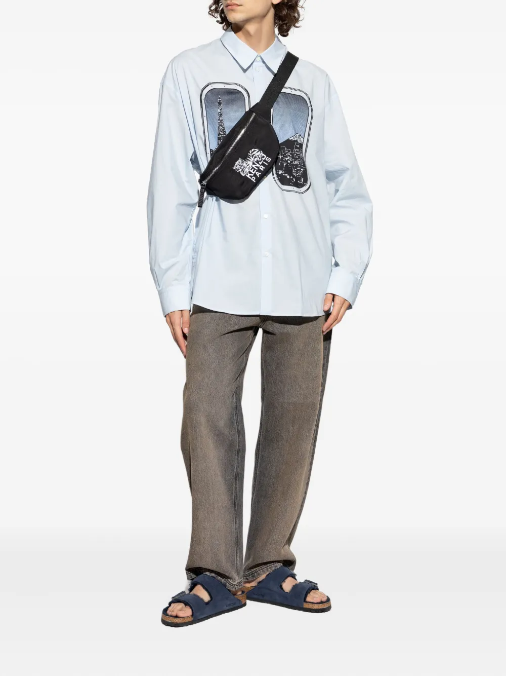 Kenzo graphic-print shirt - Wit