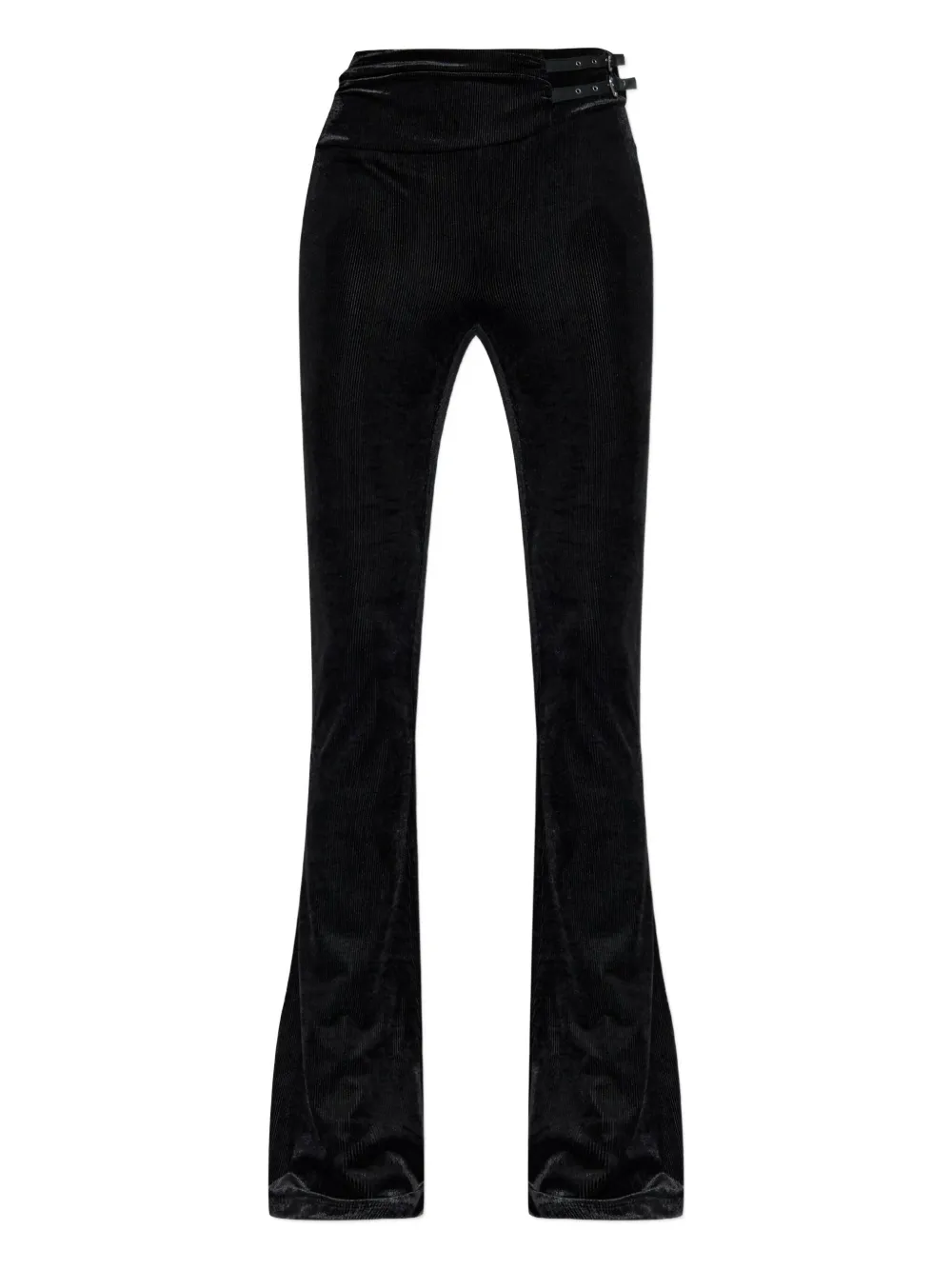 Versace Jeans Couture Buckled Trousers In Black