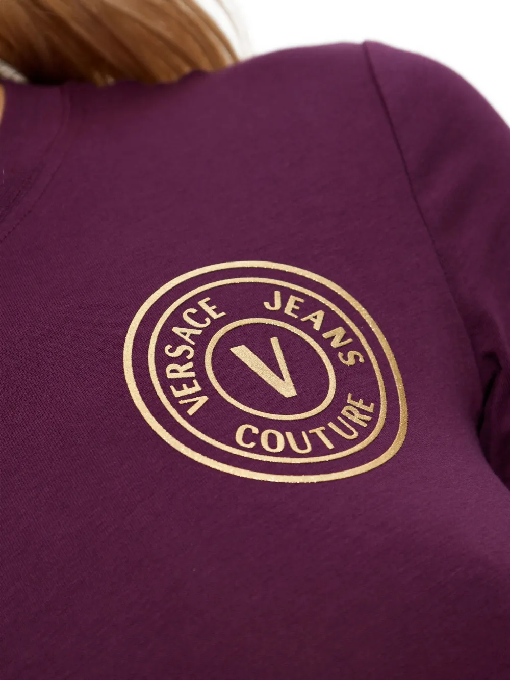 Versace Jeans Couture Mini-jurk met logoprint Rood