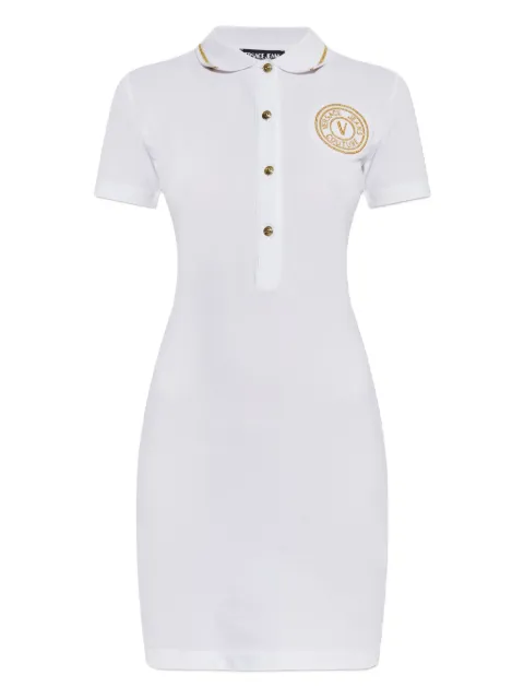 Versace Jeans Couture button embroidered midi dress