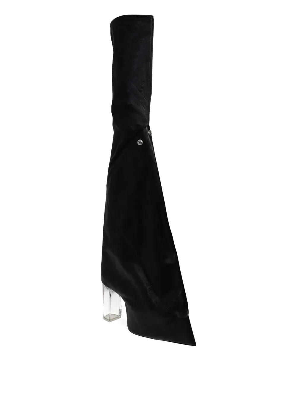 Rick Owens 120mm clear-heel leather boots Zwart