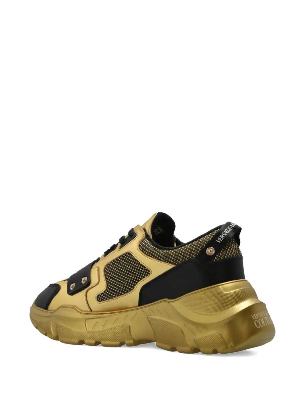 Versace Jeans Couture Sneakers met logoband Goud