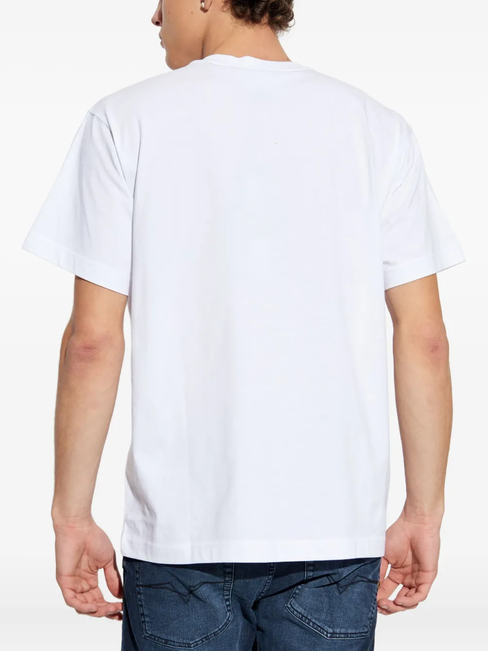 Versace Jeans Couture T-shirt met logoprint Wit