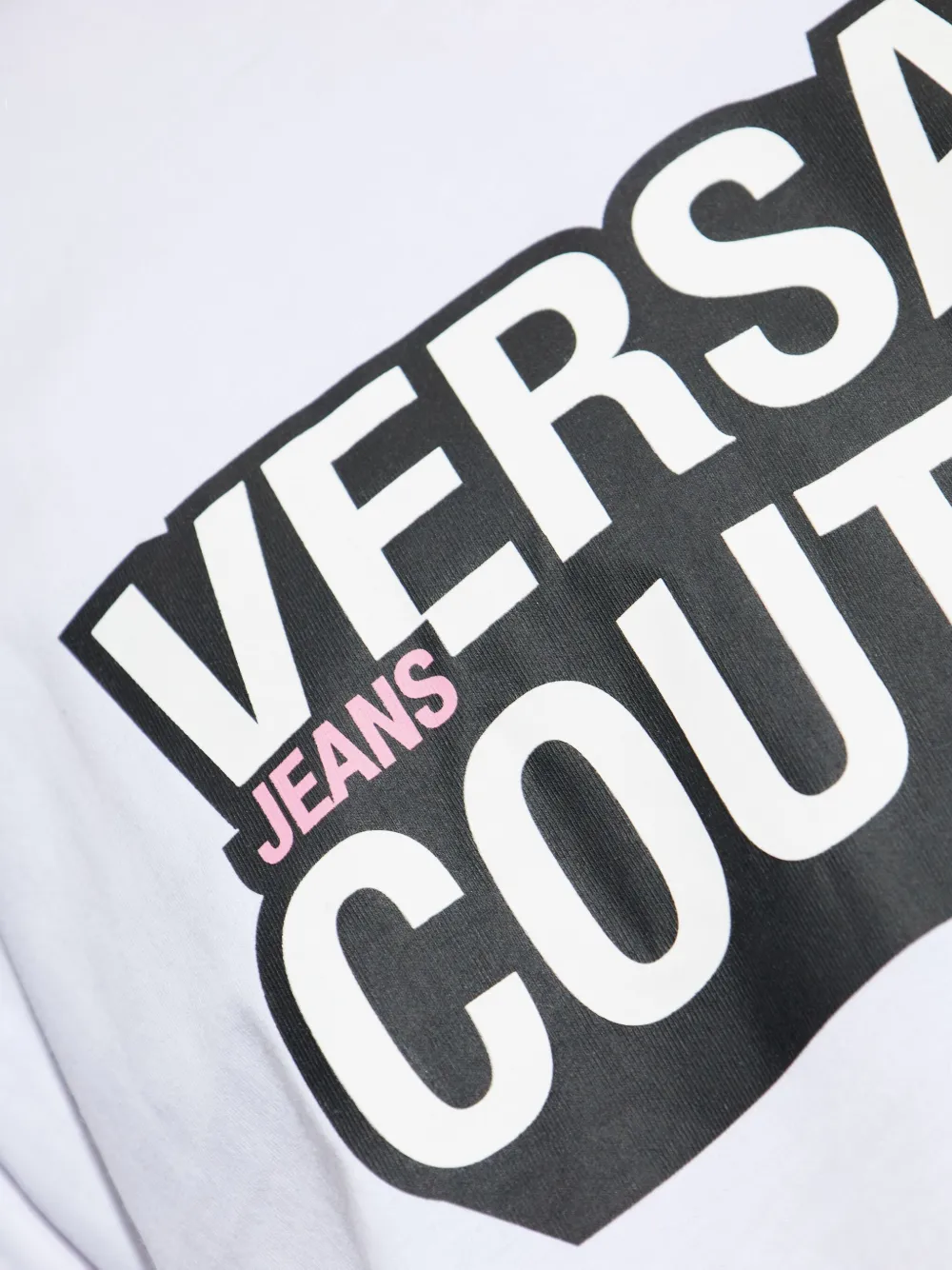 Versace Jeans Couture T-shirt met logoprint Wit