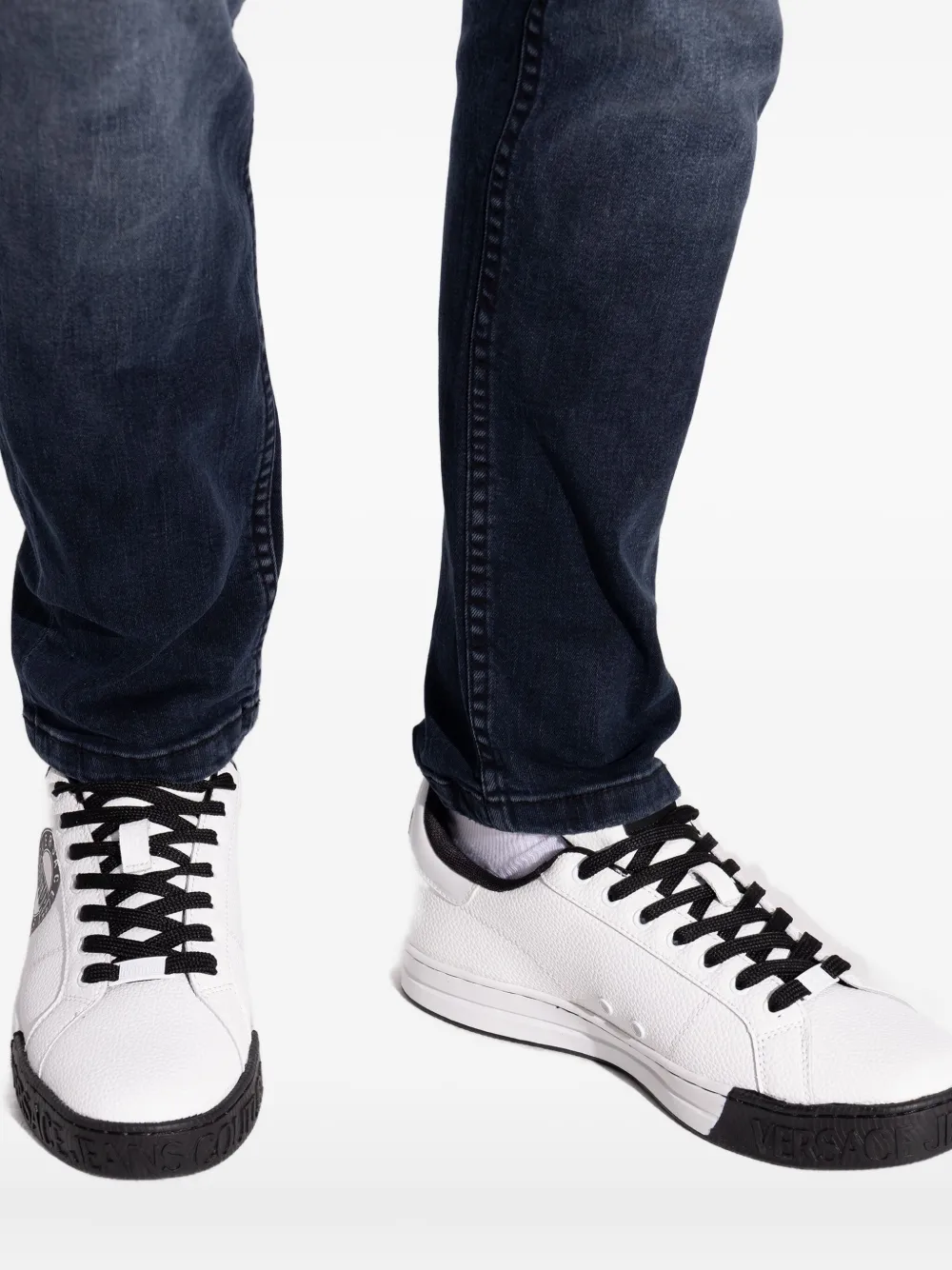 Versace Jeans Couture Sneakers met logoprint Wit
