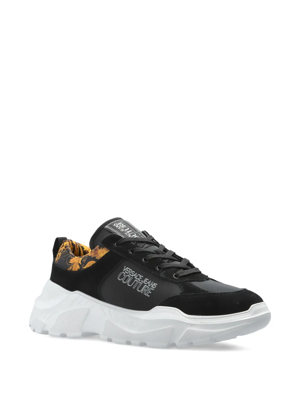 Versace Jeans Couture Sneakers met bloemenvlakken Zwart