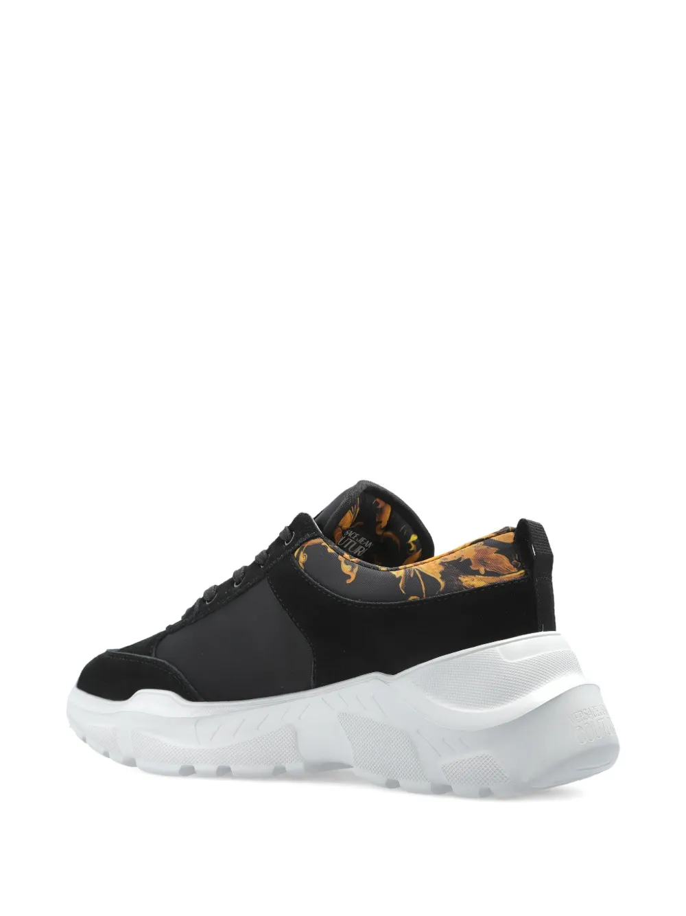 Versace Jeans Couture Sneakers met bloemenvlakken Zwart