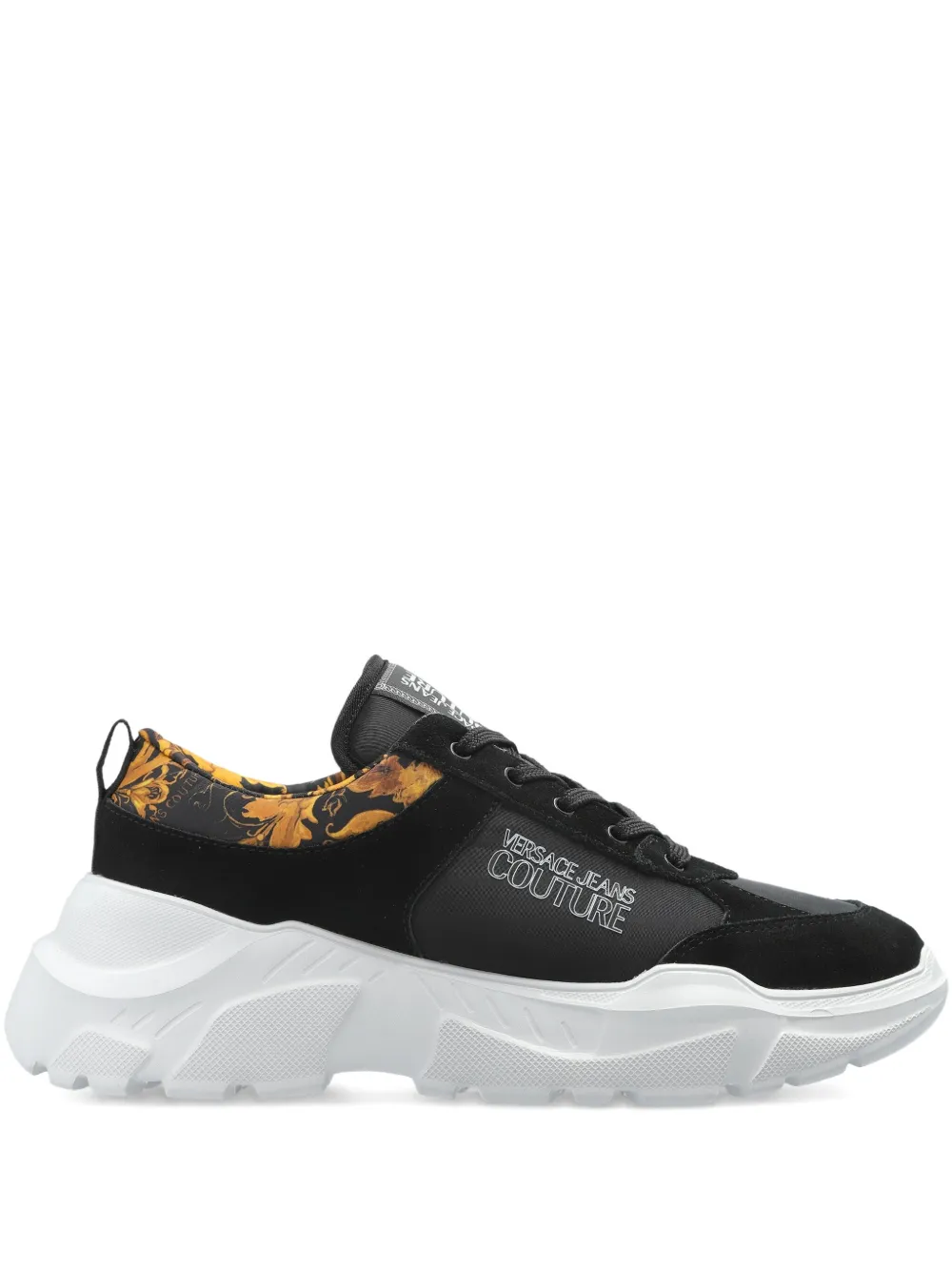 Versace Jeans Couture Sneakers met bloemenvlakken Zwart